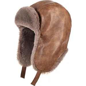 Warm Trooper Trapper Hat for Men Women Winter Hat with Fur Ear Flaps Windproof Hat for Cold Weather Hunting Hat