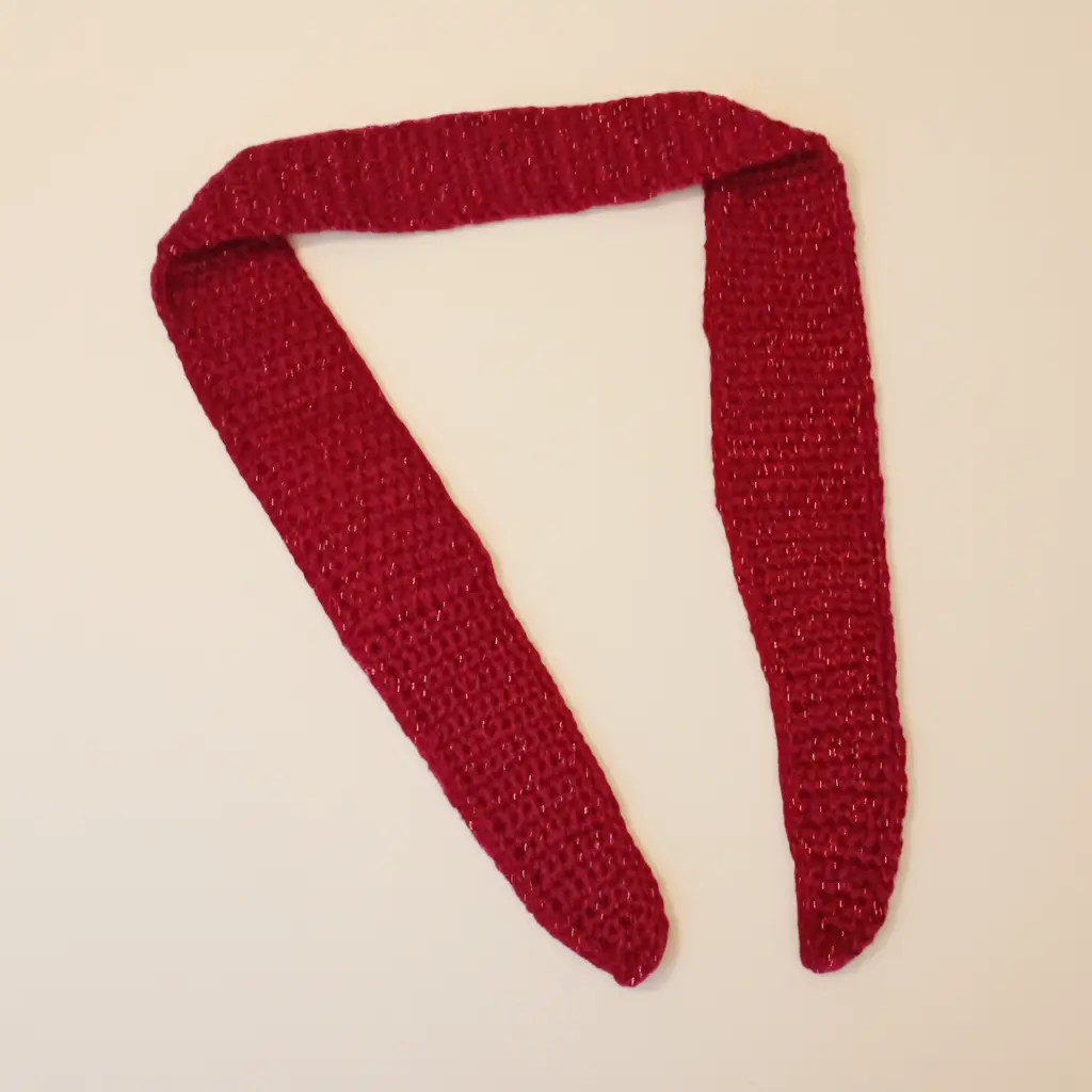 Sparkling Red Skinny Sophie Scarf  Metallic Crochet Scarf  Lightweight Valentine's Gift
