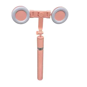 Mouzakon 6-in-1 Selfie Tripod with Lights and Wireless Remote - Compact Multifunctional Design for Versatile Uses