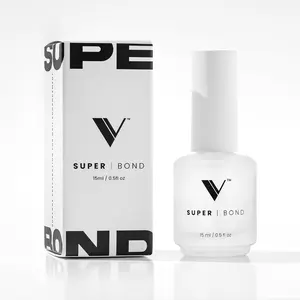 V Beauty Pure Super Bond Nail Primer 15ml Long Lasting Low Odor for Polish Gel Acrylic Professional Salons Home Manicures Pedicures