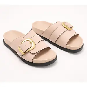 Marc Fisher LTD Leather or Suede Slide Sandals - Hattie Marc Fisher LTD Leather or Suede Slide Sandals - Hattie