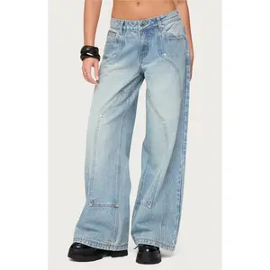 Edikted Women's Dema Western Low Rise Jeans Edikted Women's Dema Western Low Rise Jeans