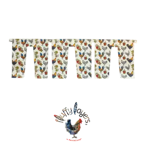 Fluffy Layers Curtains for RentACoop Nesting Box Suite - Roosters & Roses