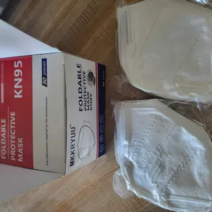 KN95 Mask, 50 pieces, 5-layer breathable mask, filtration efficiency>95%, suitable for construction sites, decoration outdoors, protecting your health