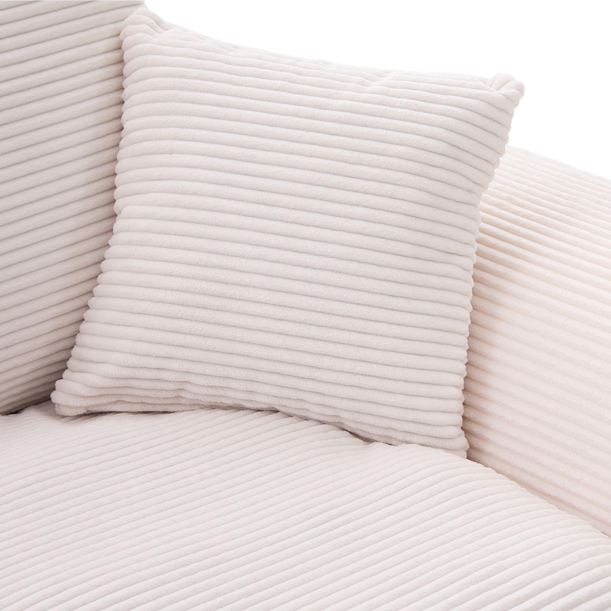 Eyisean 80.3" Corduroy Modern Modular Sectional Sofa, Comfy Loveseat Cloud Couch with Curved Armrest & Removable Cushion Covers, 2 Seater Upholstered Lounge Sofa for Living Room, No Assembly Required