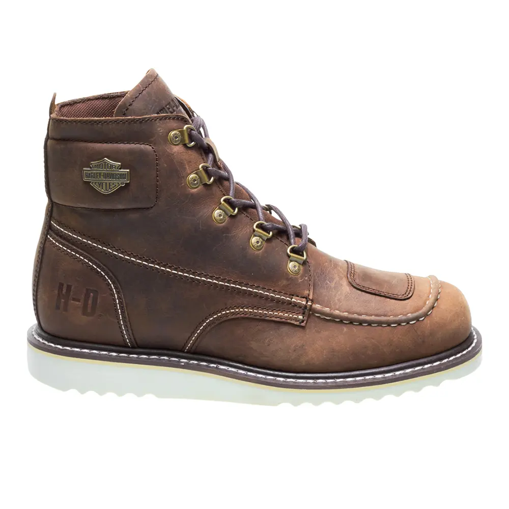 HARLEY-DAVIDSON FOOTWEAR Mens Hagerman Motorcycle Casual Boots Ankle - Brown HARLEY-DAVIDSON FOOTWEAR Mens Hagerman Motorcycle Casual Boots Ankle - Brown