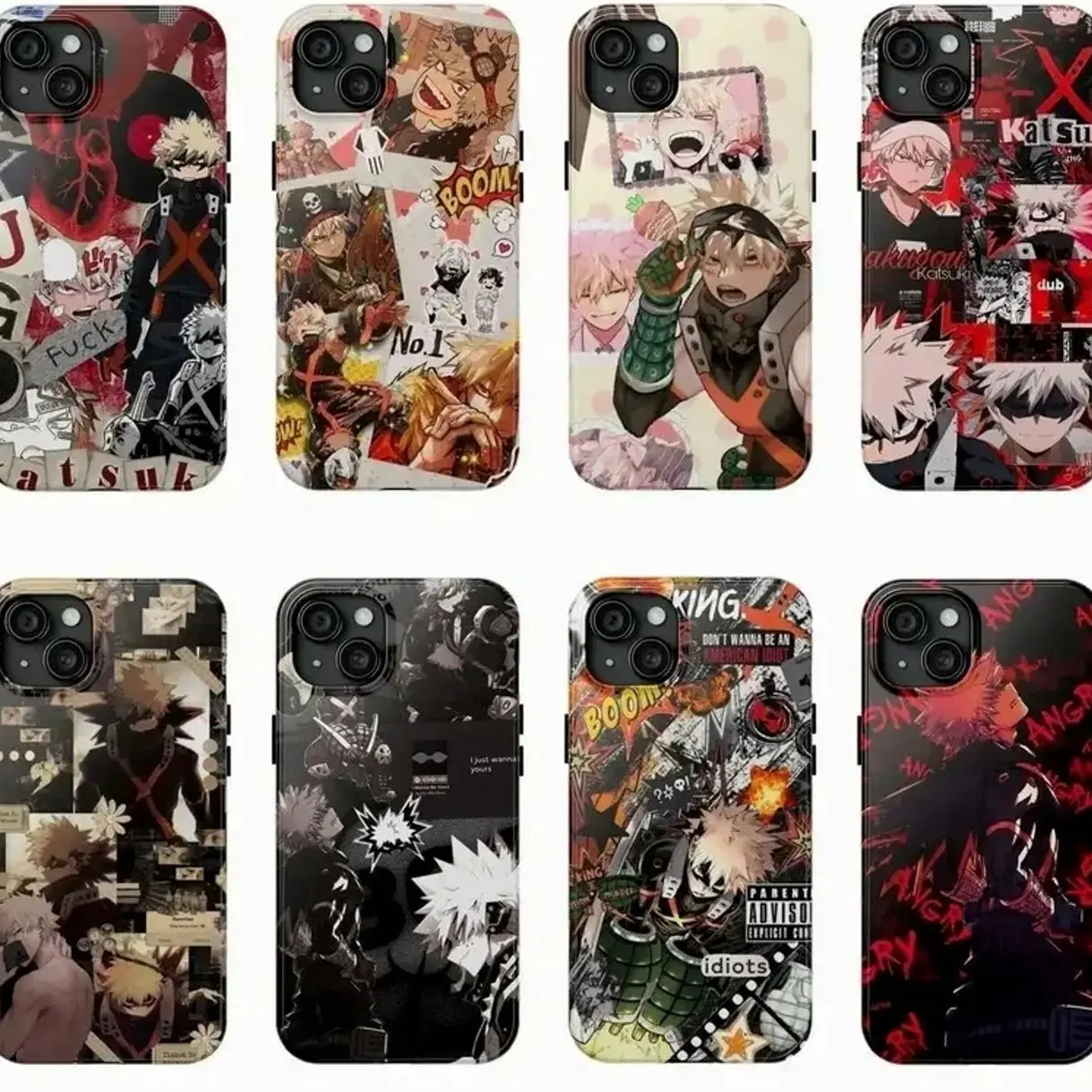 Katsuki Bakugo My Hero Academia Shonen Graphic Art Durable Smartphone Case - Protective Wireless Handheld Casing Cover for iPhone 17,16,15,14,13,12,11,X & Galaxy Mobile Phone Accessories (Check Available Sizes)