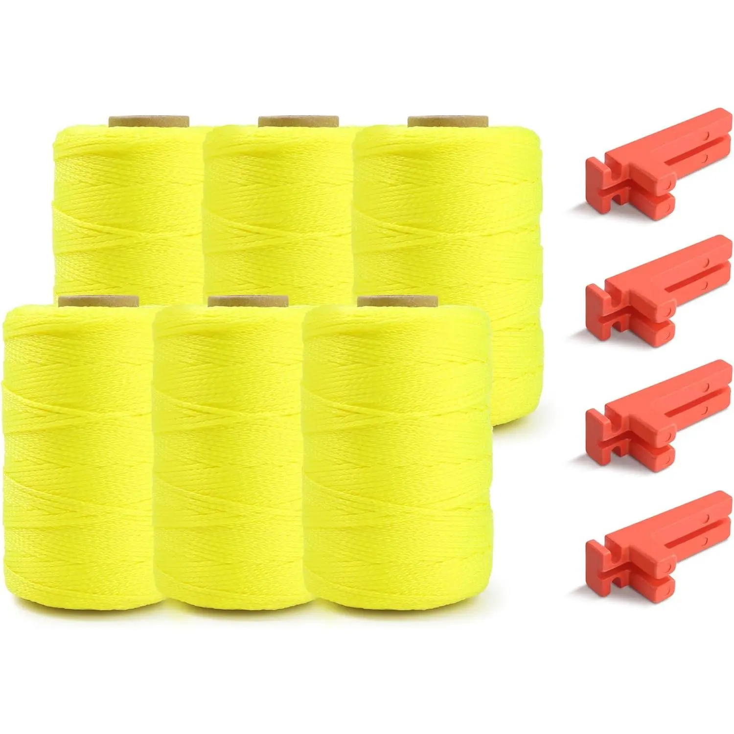 25 Nylon Braided Yellow 600ft 6 Pack