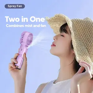 Portable Handheld Fan with Spray Function, USB Rechargeable Electric Fan, Cooling Handheld Fan for Home Office Use