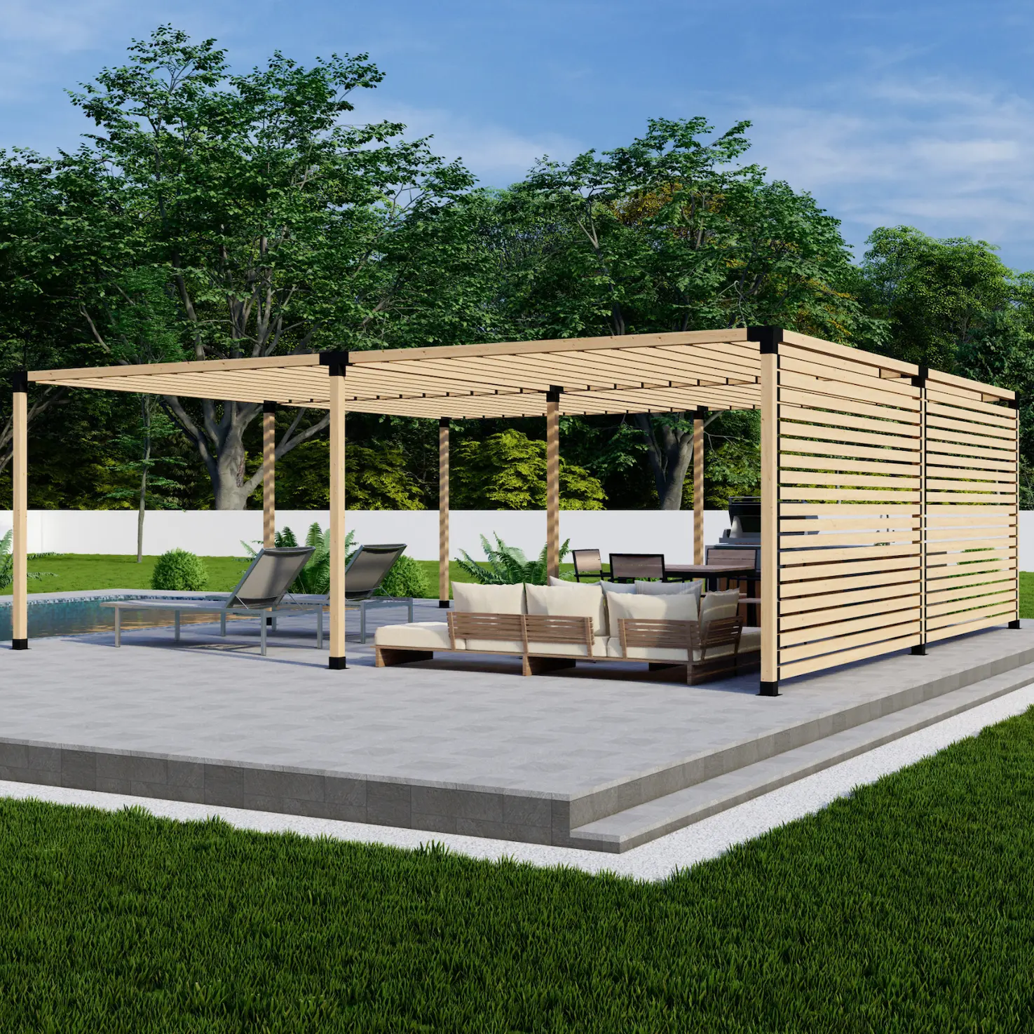 Patio or Modern Pool Pergola Kit