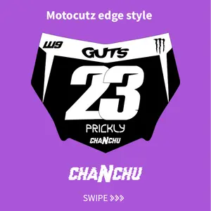Customizable Motocutz Edge style front number plate sticker - Made to order