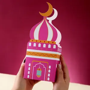 8 Ramadan Iftar Candy Boxes, Mosque Design, Muslim Holiday Party Candy Containers, Perfect for Ramadan and Islamic Festivals Gifts, Party Gift Packs