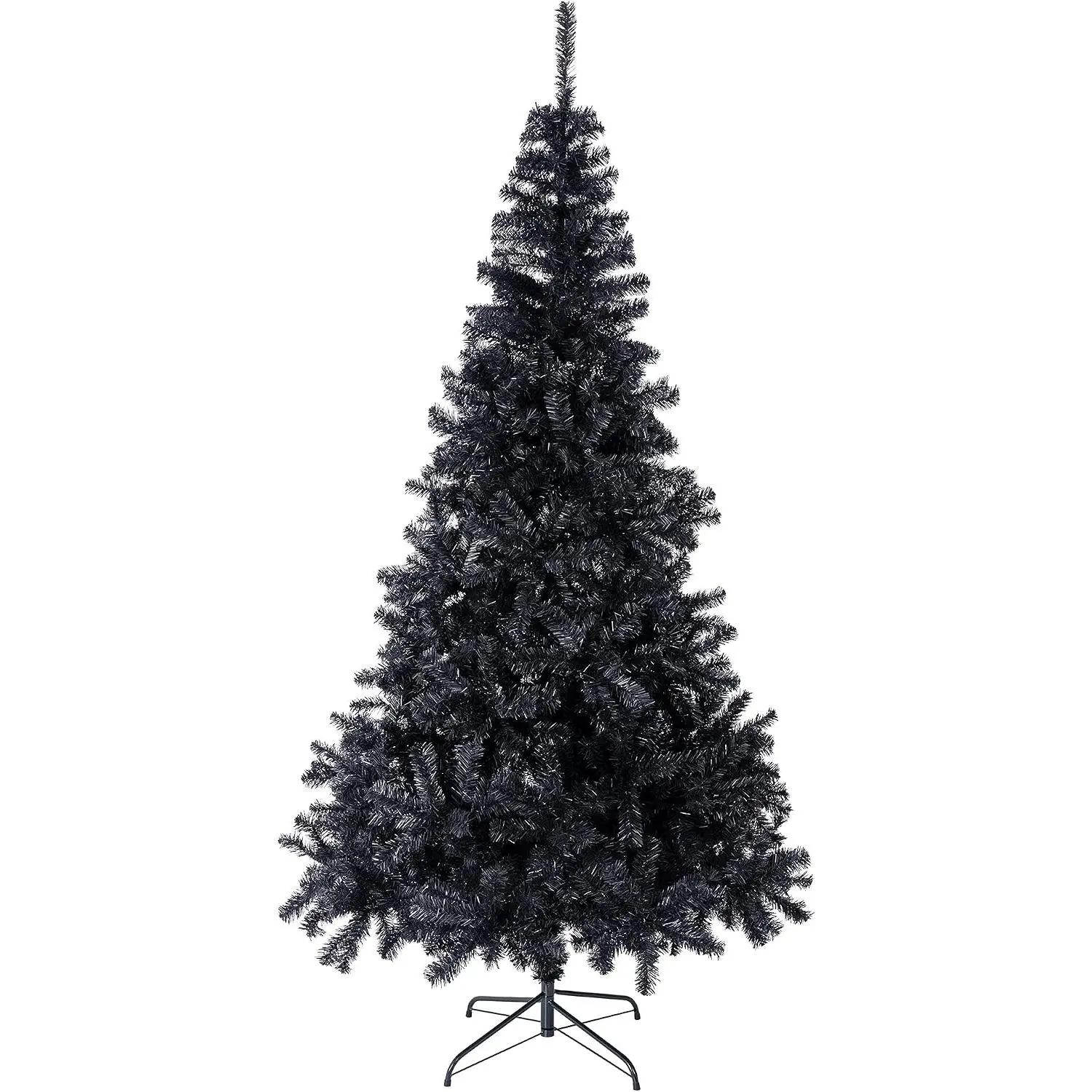 4 FT Halloween Black Premium Artificial Christmas Tree 400 Tips | Artificial Black Christmas Tree Dense PVC Needles, Easy 4-Section Assembly with Christmas Tree Stand for Xmas Holiday Decor
