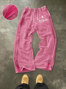 Men's Casual Loose Cotton Sport Pants, Letter Print, Outdoor, Party, Home Comfort, Street Style, Drawstring Waist, All Seasons