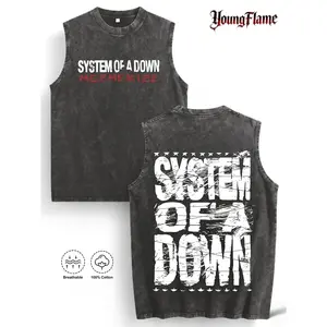 Vintage Nu Metal Band Graphic Sleeveless t shirts | 90s Rock streetwear | good graphic tees Edgy gifts for him black