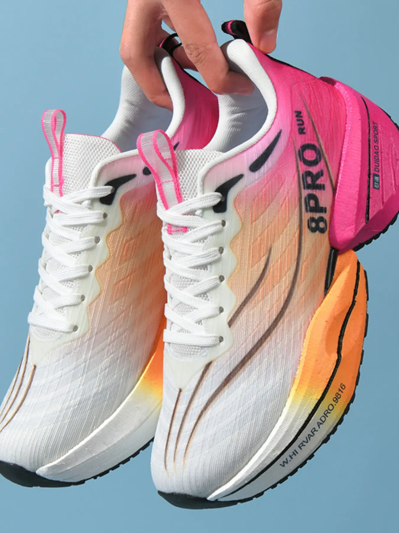 Parent-Child Yellow-Pink Color-Block Lightning Print Running Shoes, Dynamic Cool Style, Breathable Mesh + Lightweight Cushion Sole + Lightning Decor, Color-Block Eye-Catching, Lightweight Fit , Ideal for Sports Training & Parent-Child Leisure Outings