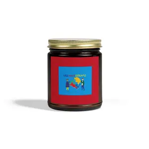 Kidz Have Dreamz Scented Coconut Apricot Candles 4oz & 9oz Long Lasting Hand Poured in USA Premium Wax with Cotton Wick Gold Lid Amber Clear Vessels Aroma Decor