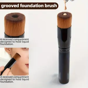 Professional Flat p Foundation Brush - Stippling and Blending Makeup ol with Nylon-like Bristles, Suitable for Liquid, Cream, and Powder Foundations - Concealer, Loose Powder Applicar, Ideal for Daily Foundation Application