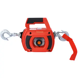 Hardware Drill Winch Hoist Portable Drill Winch of 750 LB Capacity with 40 Feet Steel Wire Drill Winch for Lifting & Dragging