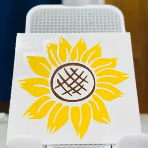 Sunflower Decal for indoor and outdoor use 3 X 3.5