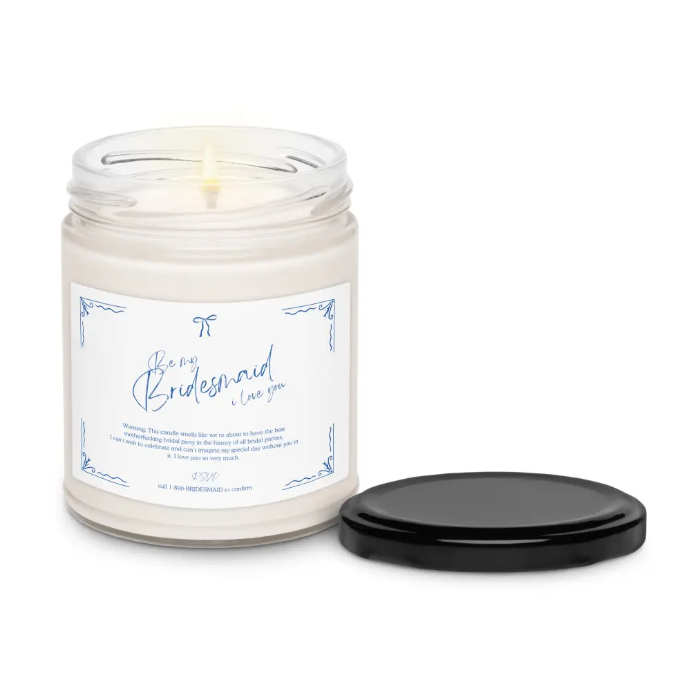 Bridesmaid candle blue