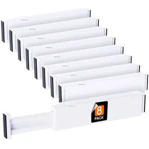 Lifewit Drawer Dividers - Plastic Organizers for Clothes, Flexible Placement Available Storage Solutions