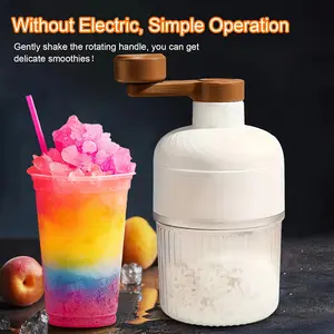 [Summer Shaved Ice Machine] Large Multifunctional Shaved Ice Machine And Slush Machine | Manual Smoothie Machine, Ice Crusher, Ice Maker, Ideal for Homemade Shaved Ice, Snow Cone, Slush, Etc., Summer Party And Kitchen Use