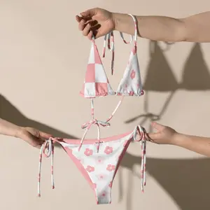 FLORAL CHECKER BIKINI set