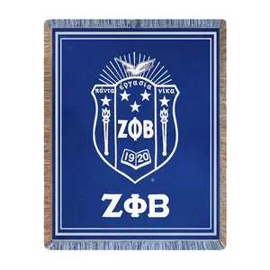 BBGreek Zeta Phi Beta – Woven Tapestry – Shield Design – Official Vendor