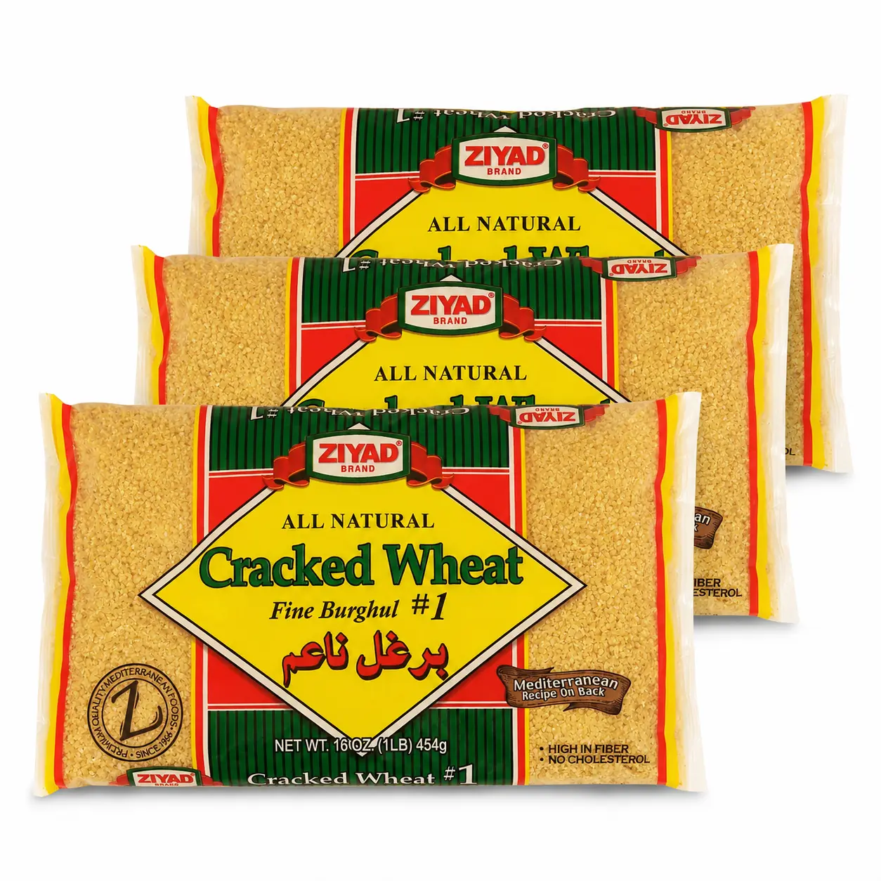 Ziyad Cracked Wheat Grain, 16oz (Pack of 6)