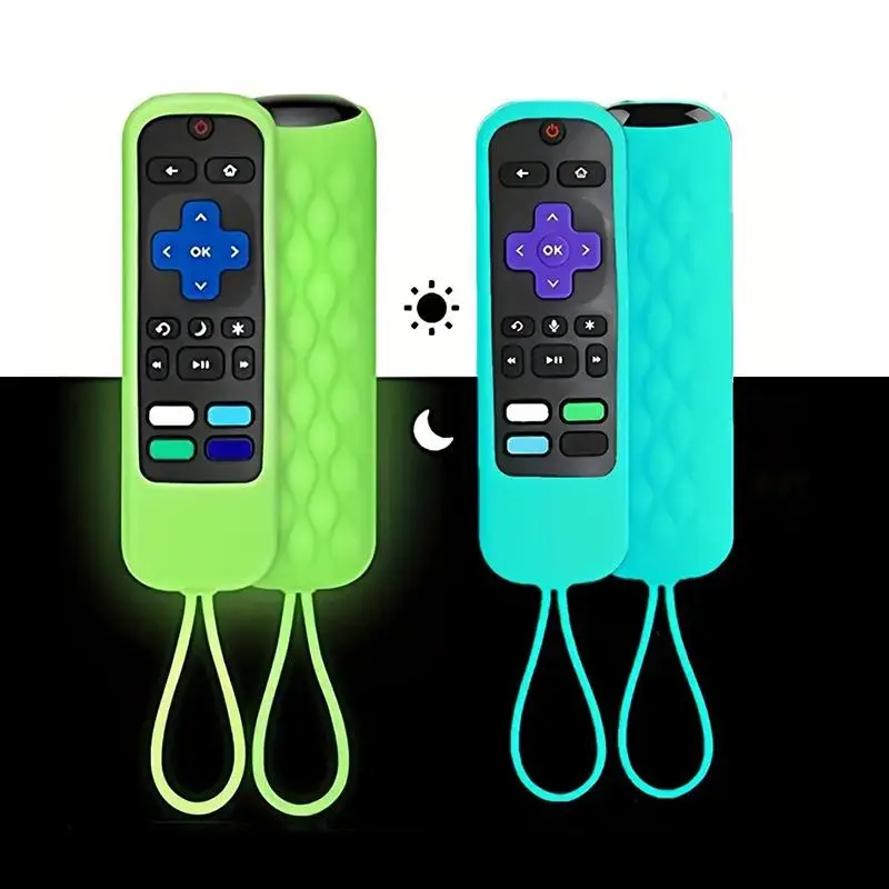 Silicone Remote Control Cover, Washable Remote Control Protector with Anti-lost Lanyard, Replacement Remote Control Case For Fire TV Stick