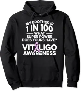 Vitiligo Awareness Brother Strong Melanin Warrior Survivor Pullover Hoodie - Jenniferlau Shop 53B0BVRXKRG6