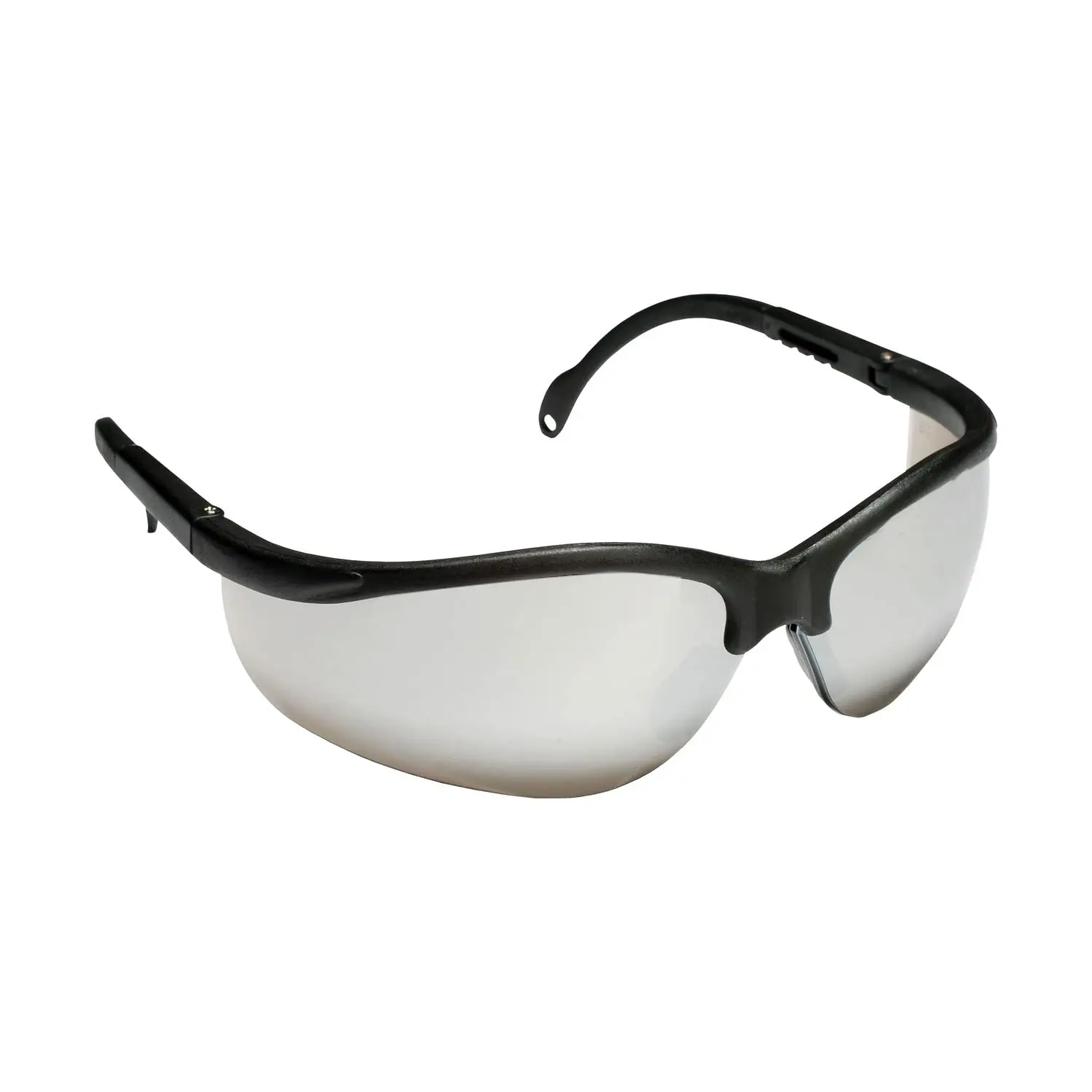 Cordova EKB70S Boxer Black Frame, Silver Mirror Lens, Extendable Temples, 12-Pack Safety Glasses