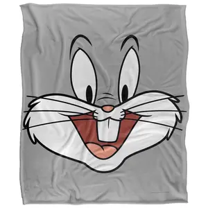 Looney Tunes Bugs Bunny Blanket Printed Blanket Soft Flannel Blanket for Sofa Bed Warm Lightweight for Boys Girls Adults 50 inches x 40 inches