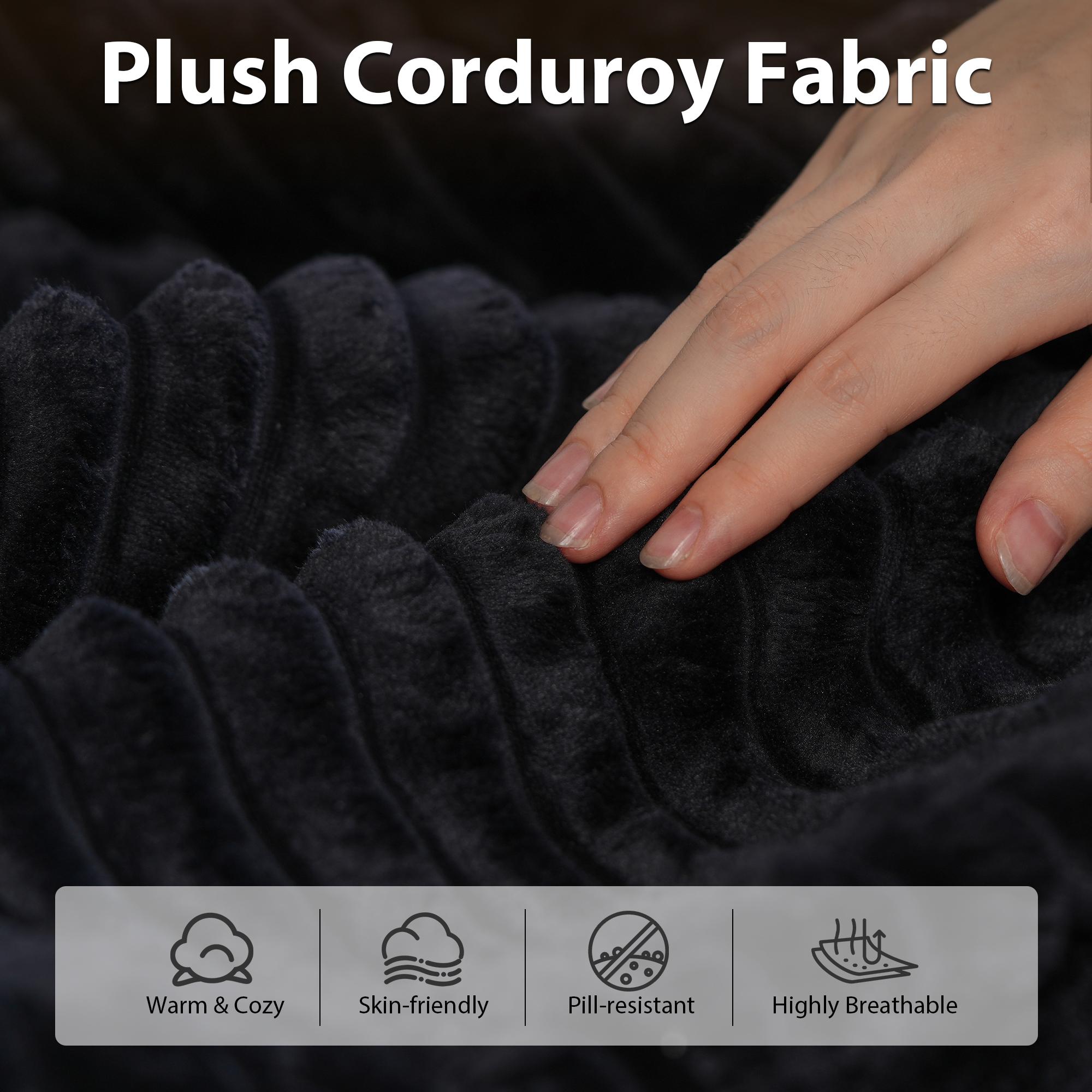 【5 Packages shipping】G/U/L-Shape Modular Sectional Couch Sofa, Compressed Plush Corduroy, Modern Sleeper Sofa for Living Room, Space-Efficient Design-Convertible Sectional Couch