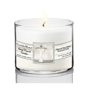 Courtside Market Bath II Circular Candle Glass9.6 oz.