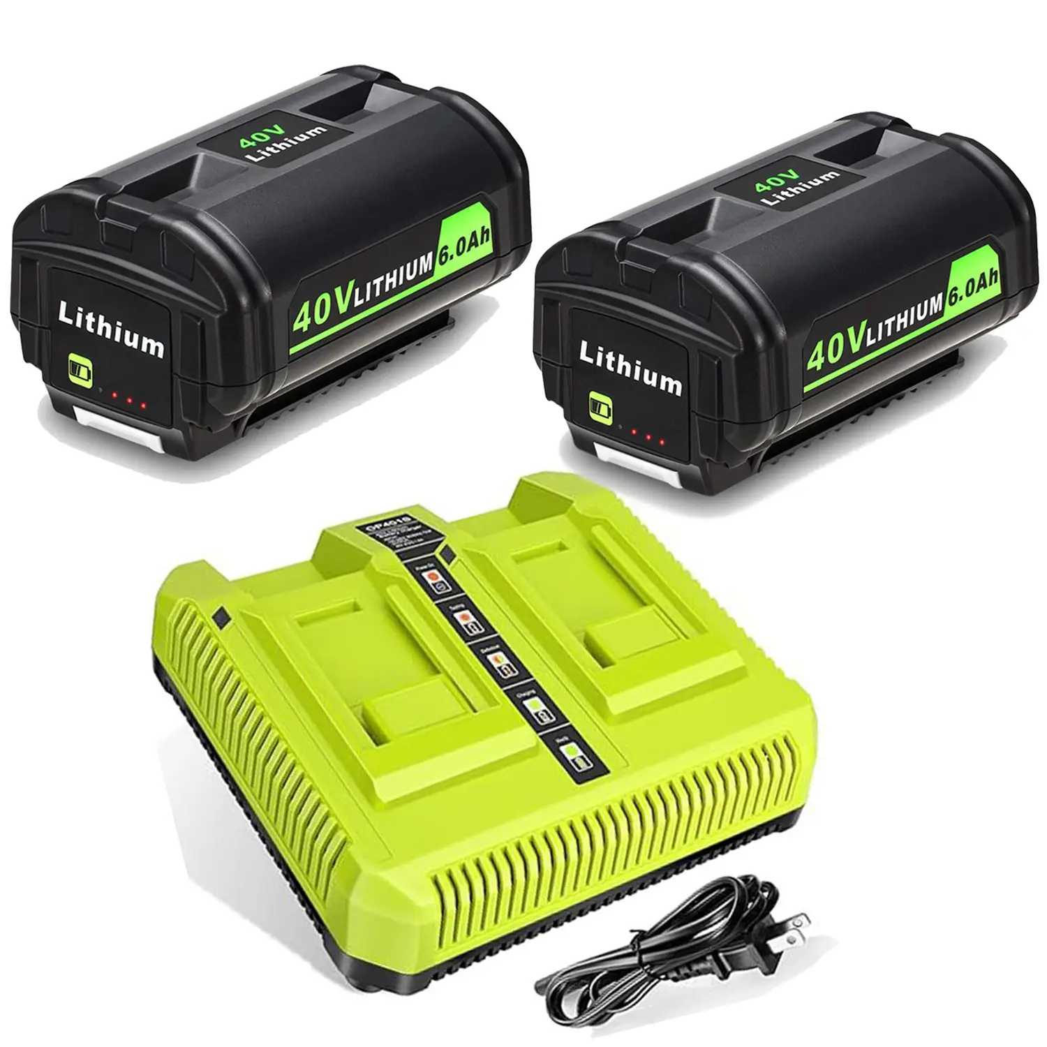 JYJZPB 40V 6.0Ah Battery for Ryobi 40V Battery, High Capacity 40-Volt Lithium Battery for RYOBI OP4040 OP40201OP4026 OP4030 OP4050 OP4050A OP4060 OP40