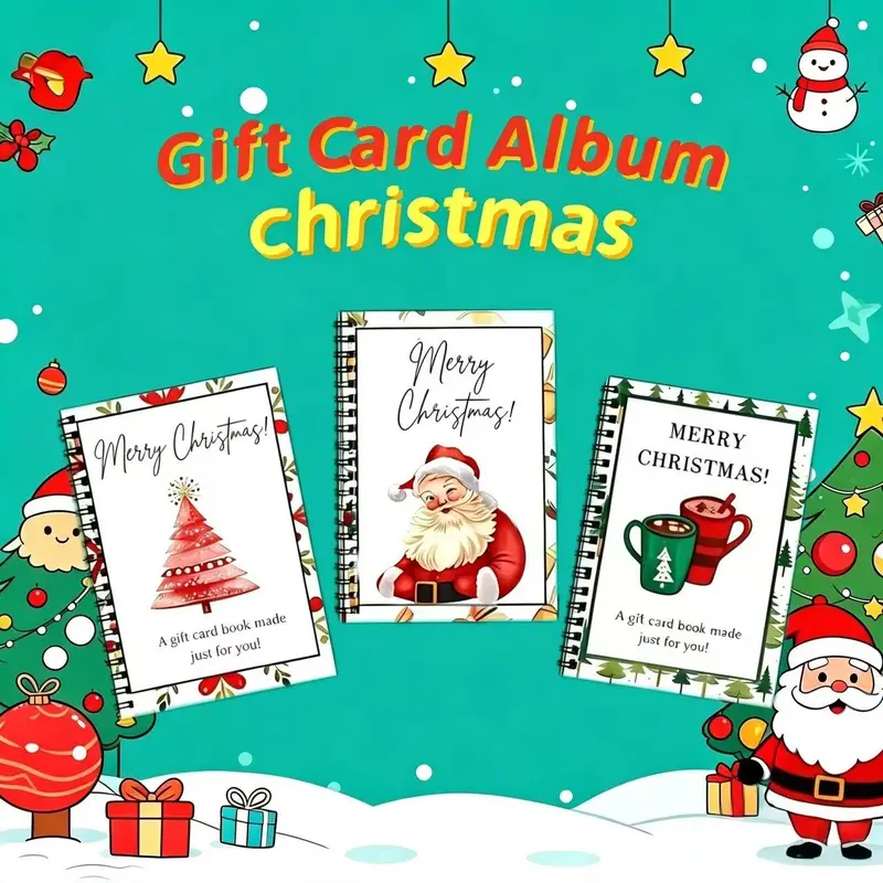DIY Spiral-Bound Festive Crafting Card Album - Surprise Page Design, Graduation & Teacher Appreciation Holder, Back to School Planner Notebook, Gift Ideas