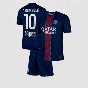 Ousmane Dembele 10 2025/26 PSG Home Full Set Soccer Kit, Premium Fabric Match Style Set Q