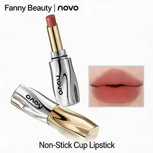 NOVO Non-Stick Cup Lipstick Matte Finish Color Lock Formula Long Lasting Lip Color Birthday Gift
