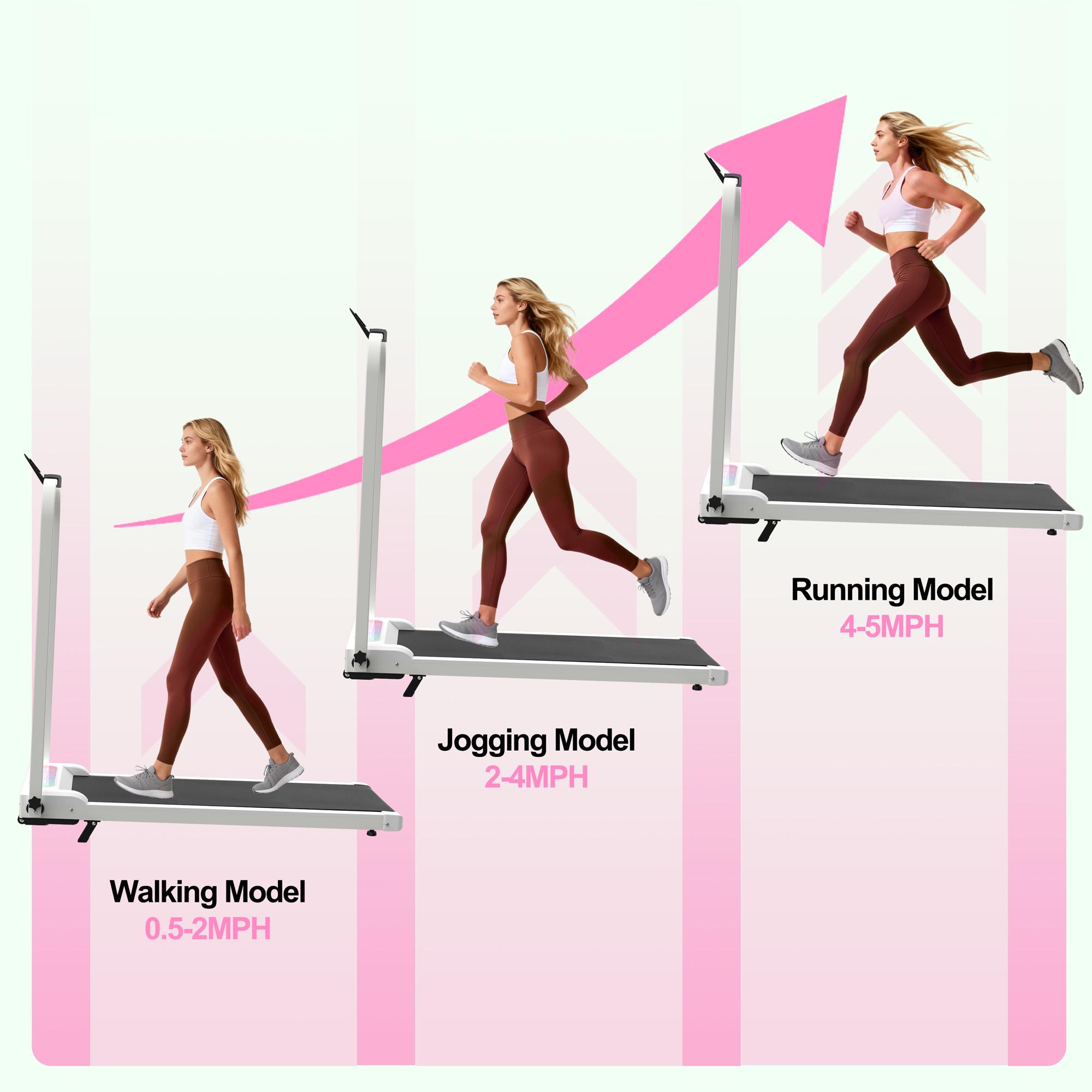 Dufominc 2-in-1 Foldable Incline Treadmill with Handle, Portable Under Desk Walking Pad, Vibration Pad, and Remote Control – Home Workout Gear