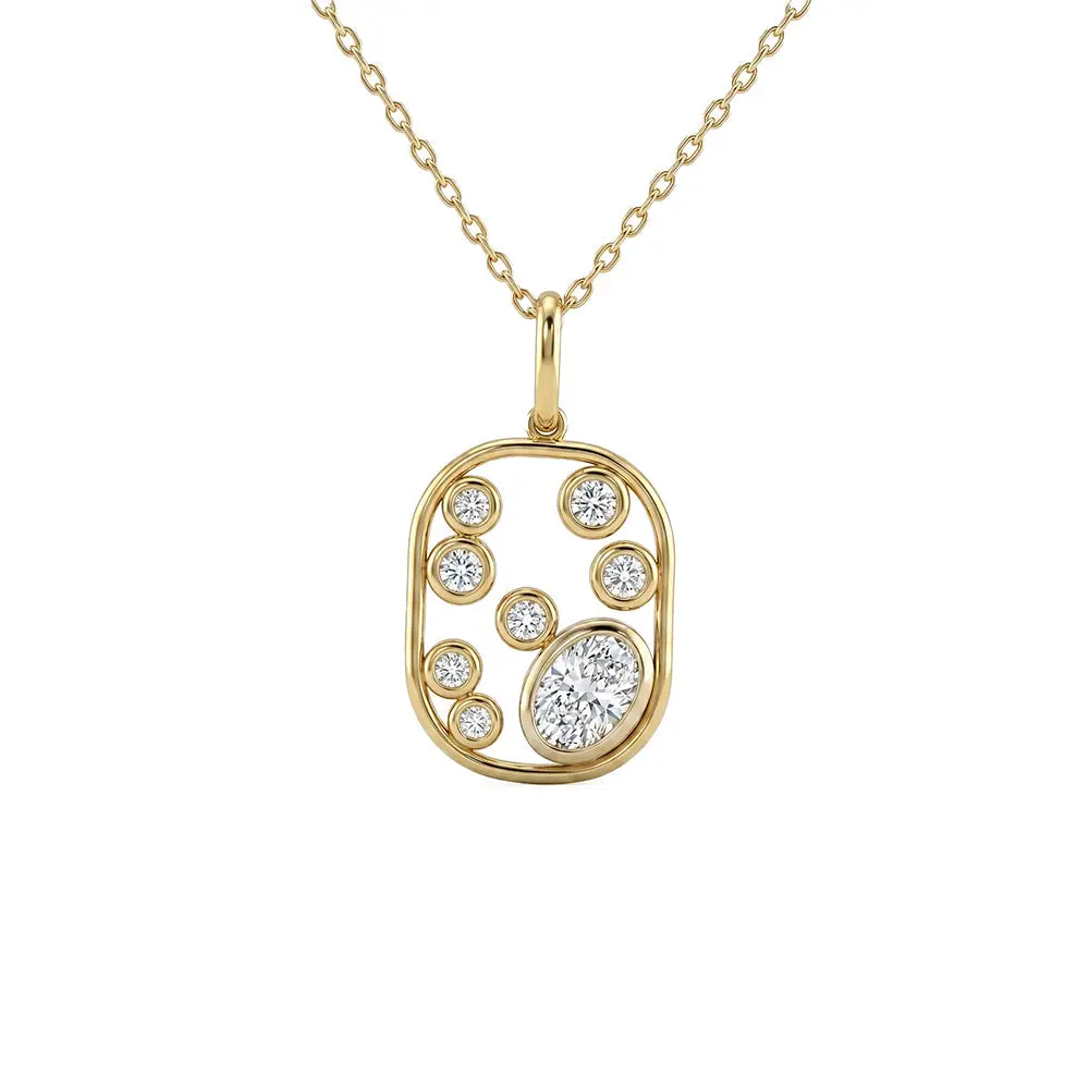 .53ct 14K Yellow Gold Lab Grown Diamond Necklace 18"