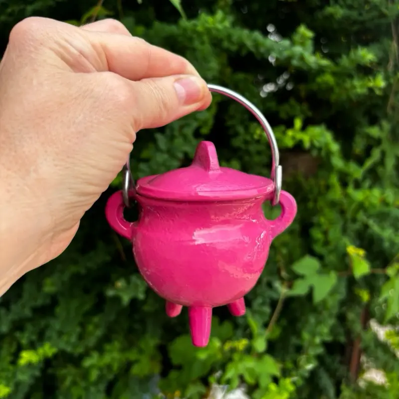 Pink Cast Iron Cauldron Ritual/Altar Spell Work