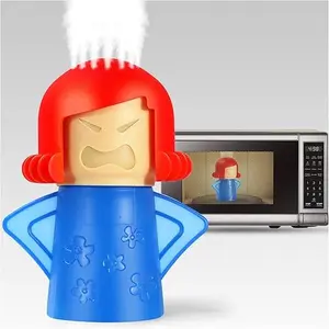Angry Mama Microwave Oven Steam Cleaner, Microwave Cleaner Disinfects With Vinegar and Water for Kitchens, The Fun and Easy Way to Steam Clean Crud with Amazing Results