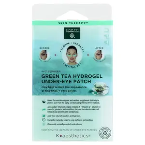 Earth Therapeutics Green Tea Hydrogel Under-Eye Patch, 5 Pairs