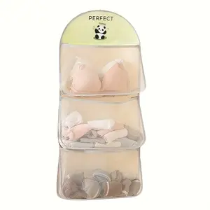 Must-Have 3-Layer Hanging Storage | Transparent Wall-Mounted Mesh Organizer for Clothing & Lingerie