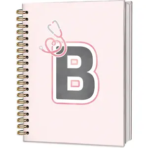 Nurse Notebook, Monogram Initial Letter B Spiral Journal for  School Essentials, Cute   Diary for RN BSN CNA Student Graduation Gifts & Work,5.5x8.3 Inch
