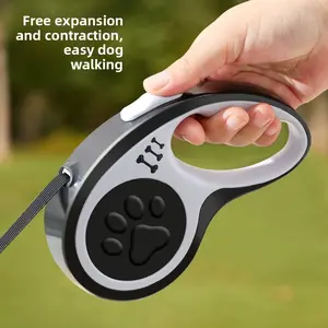 Automatic Retractable Small Dog Leash, No Tangle Leash, Elastic Medium Pet Tie-Out Rope, 5 Meter Walking Harness with Buckle Hook, Pet Supplies