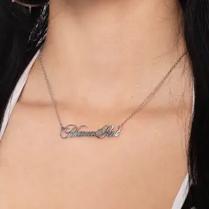 HeavenSent Nameplate Necklace | Adjustable Chain , Waterproof, Tarnish Free , Stainless Steel High-Quality Statement Jewelry