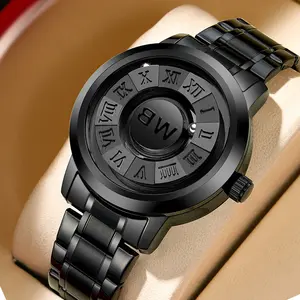 Magnetic Levitation Watch for Men - Futuristic Hip Hop Tech Quartz with Sleek Metallic Design - Innovative Statement Piece for Tech Wear Street Style Enthusiasts Club Events and Cyberpunk Fashion Lovers